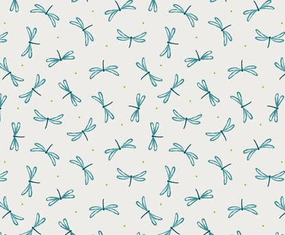 Lewis & Irene On The Lake Fabric Collection Dragonfly on Cream Authentic Premium 100% Cotton Quilt Shop Quality Fabrics