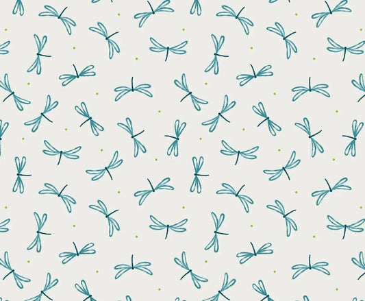 Lewis & Irene On The Lake Fabric Collection Dragonfly on Cream Authentic Premium 100% Cotton Quilt Shop Quality Fabrics