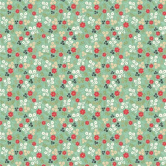 Poppie Cotton Poppie's Patchwork Club Fabric Collection Jemina on Mint Authentic Premium 100% Cotton Quilt Shop Quality Fabrics