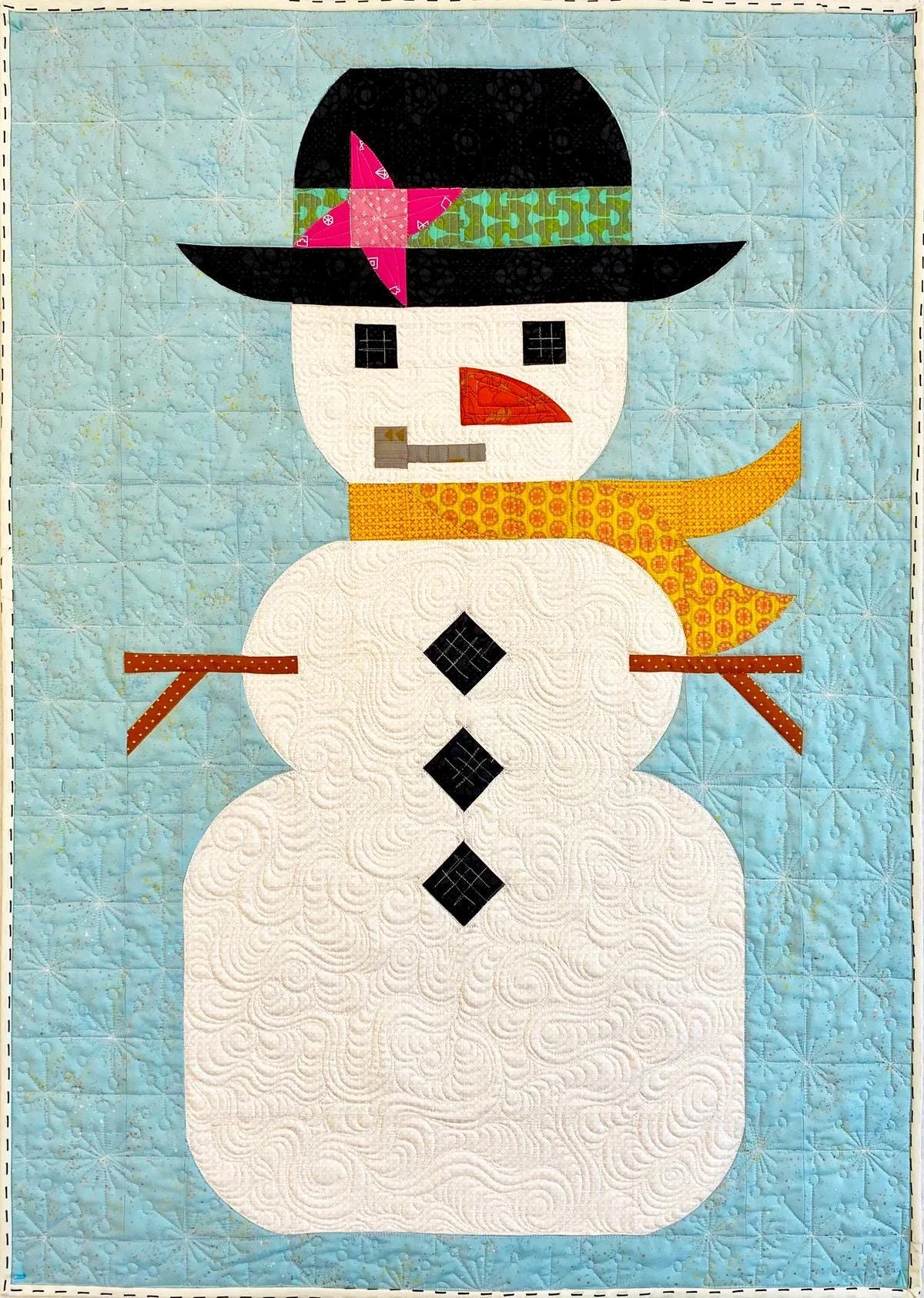 Sew Kind of Wonderful Posh Frosty Quilt Pattern Finished Size 28”x38”