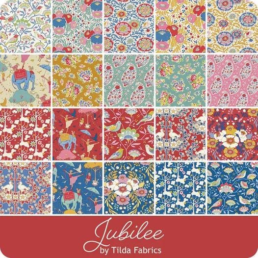 Tilda Jubilee Fabric Collection Wildgarden Red Authentic Premium 100% Cotton Fabrics
