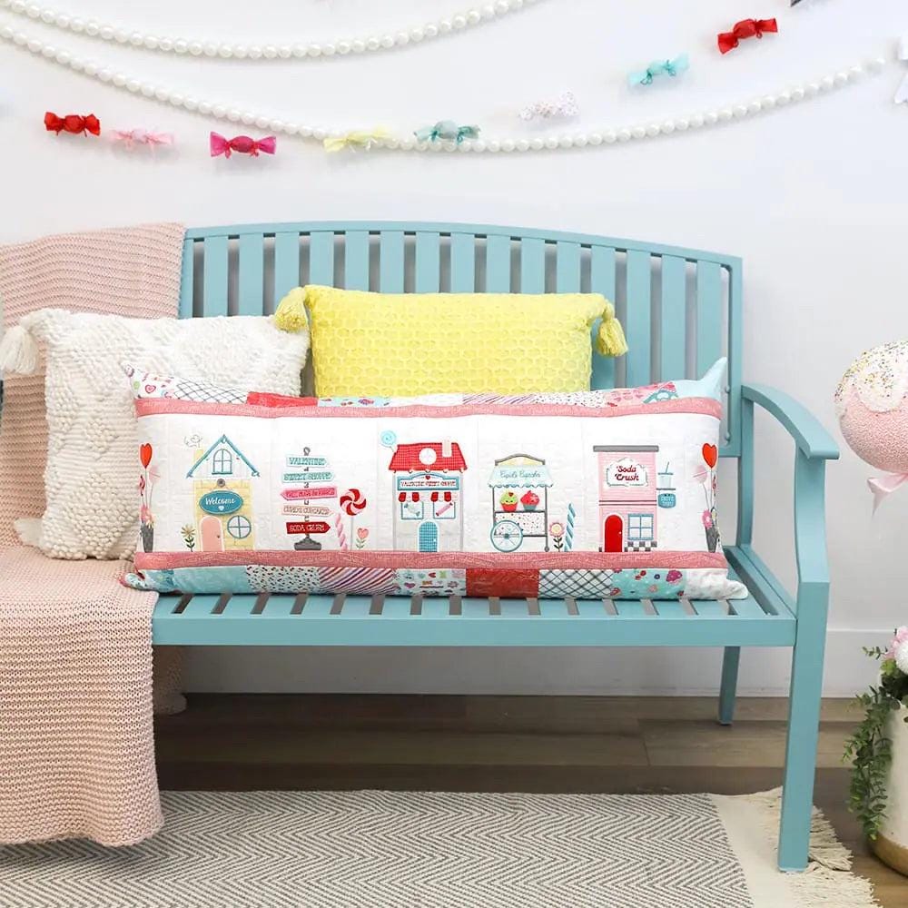 SHIPPING NOW! Kimberbell Sweetheart Street Bench Pillow Collection (Options: ME Download Booklet, Embellishment Kit, Fabric Kit, Thread Set)