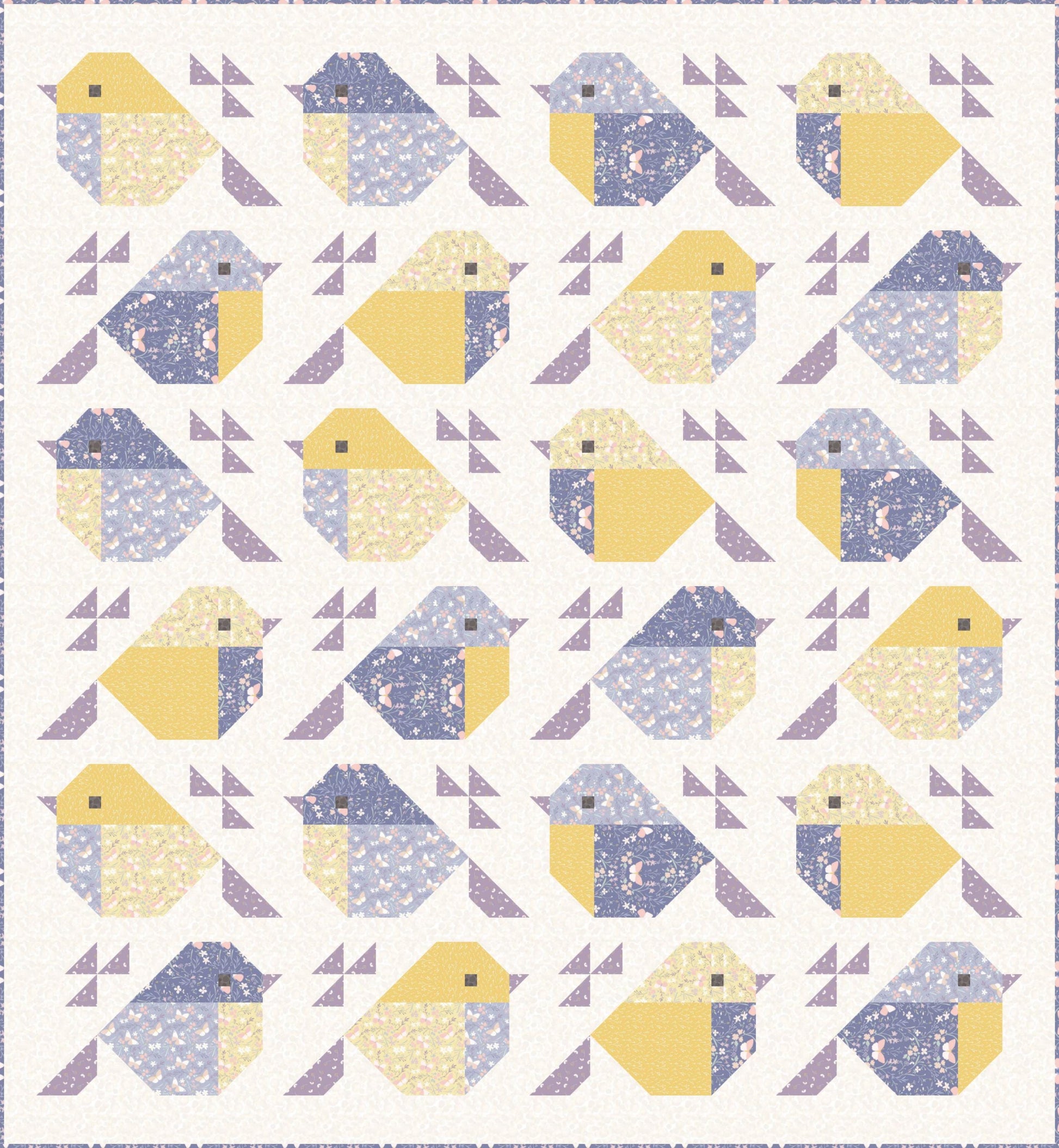 LAST TWO!! Limited Edition Pen + Paper Patterns Sparrows Quilt Kit Featuring Lewis & Irene Heart of Summer Fabric Collection