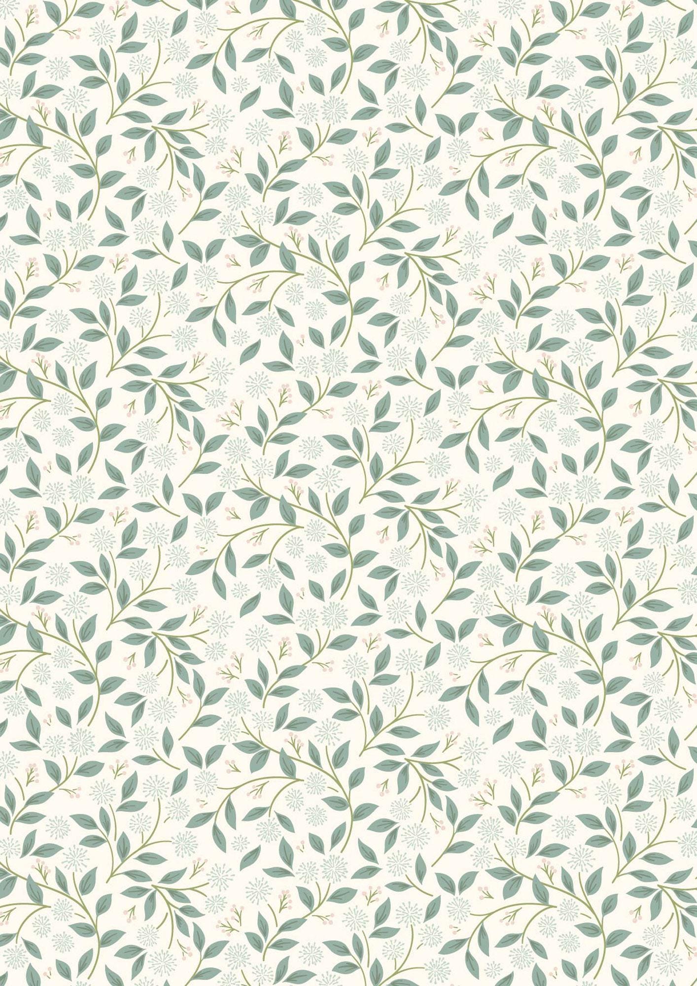 Lewis & Irene Sky Garden Fabric Collection Ivy Trail on Cream CC59.1 Authentic Premium 100% Cotton Quilt Shop Quality Fabrics