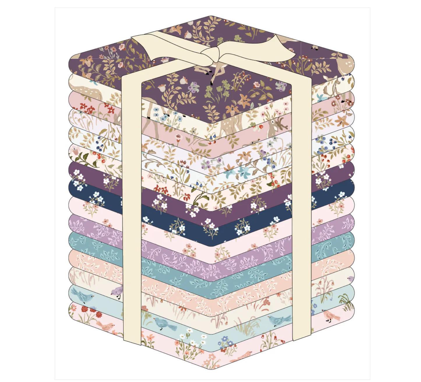 Poppie Cotton My Darling Deer Fabric Collection 15pc Fat Quarter Bundle Authentic Premium 100% Cotton Fabrics