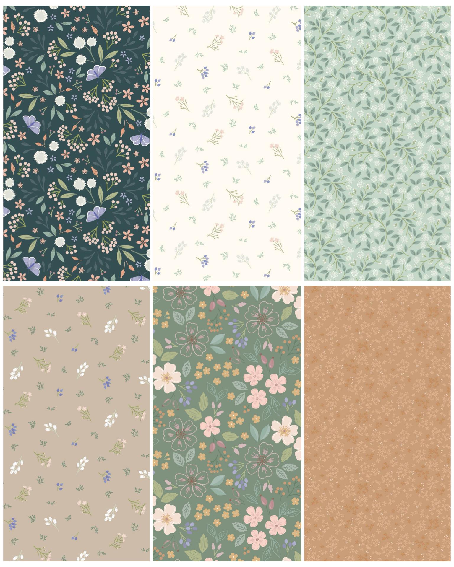 Limited Edition Pen + Paper Patterns Sparrows Quilt Kit Featuring Lewis & Irene Sky Garden Fabric Collection