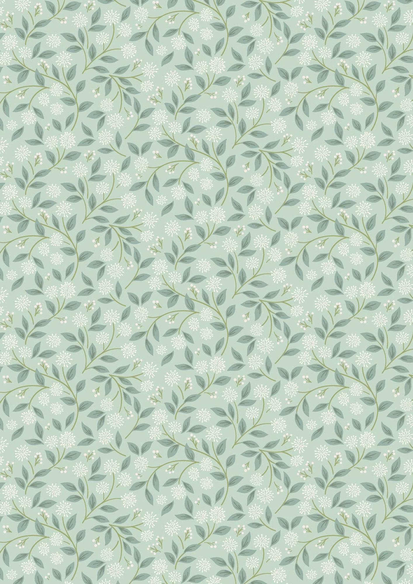 Lewis & Irene Sky Garden Fabric Collection Ivy Trail on Misty Jade CC59.2 Authentic Premium 100% Cotton Quilt Shop Quality Fabrics