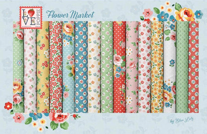Poppie Cotton Flower Market Fabric Collection 42pc (2.5" Strips) Jellyroll