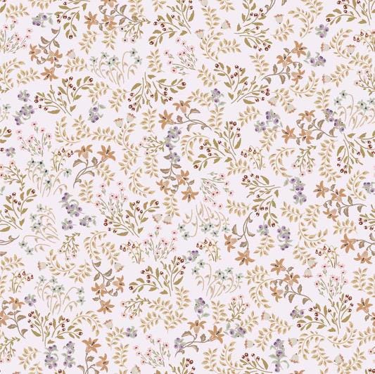 Poppie Cotton My Darling Deer Fabric Collection Wildflower on Soft Plum Authentic Premium 100% Cotton Fabrics