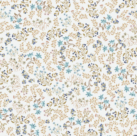Poppie Cotton My Darling Deer Fabric Collection Wildflower on Sky Authentic Premium 100% Cotton Fabrics