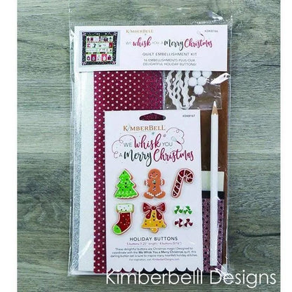 Kimberbell We Whisk You a Merry Christmas Quilt Collection (Opt Machine Embroidery CD, Fabric & Backing Kit and Glide Thread Set Available)