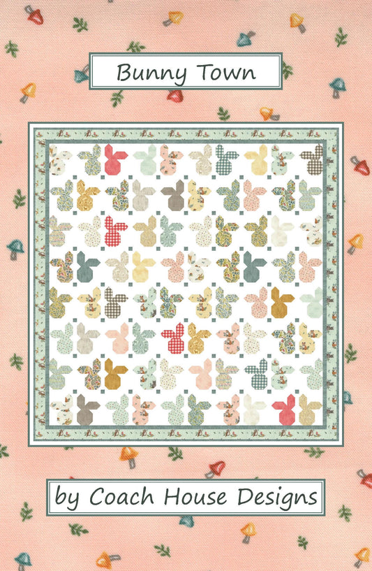 Coach House Designs Bunny Town Quilt Pattern Finished Size: 76"x78"