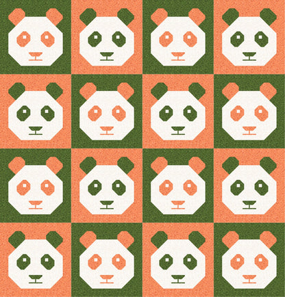 LIMITED EDITION!! Cotton and Joy Pandamonium Quilt Kit Featuring Lewis & Irene Bumbleberries Fabric Collection - Baby or Throw Size