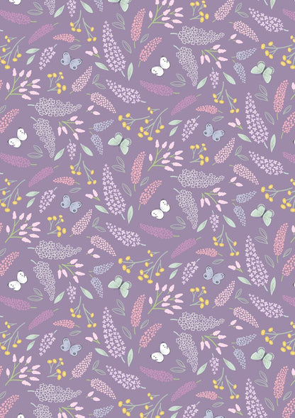 Lewis & Irene Dear Spring Fabric Collection Spring Symphony on Dark Dusky Purple CC67.3 Authentic Premium 100% Cotton Fabrics