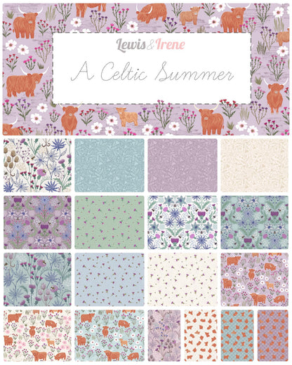 Lewis & Irene A Celtic Summer Fabric Collection Highlands Check Heather A992C