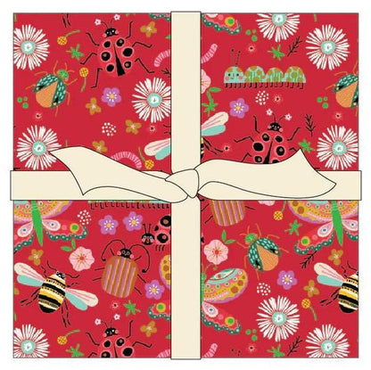 Poppie Cotton "Hey Love Bug" Fabric Collection 42 pc 5" Stacker Authentic Premium 100% Cotton Quilt Shop Quality Fabrics