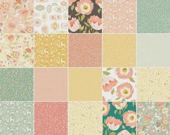 Poppie Cotton Unicorn Dreams Fabric Collection Jelly Roll (42pc 2.5" Strips) Authentic Premium 100% Cotton Fabrics