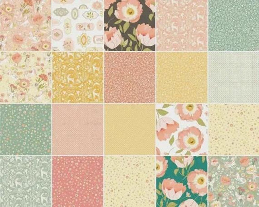 Poppie Cotton Unicorn Dreams Fabric Collection 42 pc 5" Stacker Authentic Premium 100% Cotton Quilt Shop Quality Fabrics