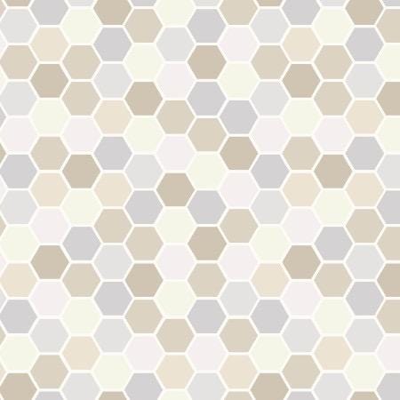 Maywood Studio Kimberbell Make Yourself at Home Fabric Collection Mini Hexagons Taupe/Gray Authentic Premium 100% Cotton Fabric
