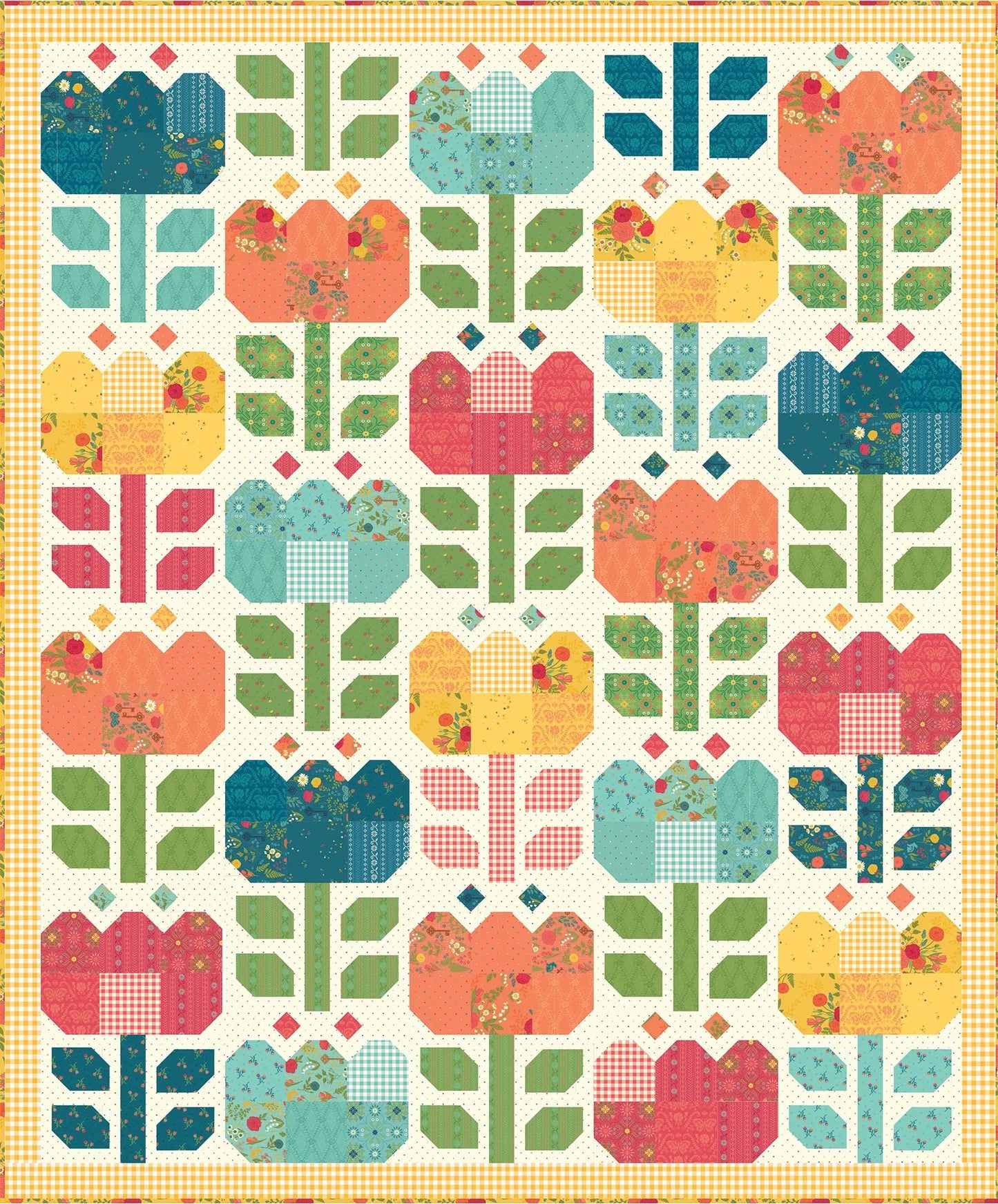 Anka's Treasures Tulip Festival Quilt Pattern ANK362 - 5 Size Variations Per Pattern