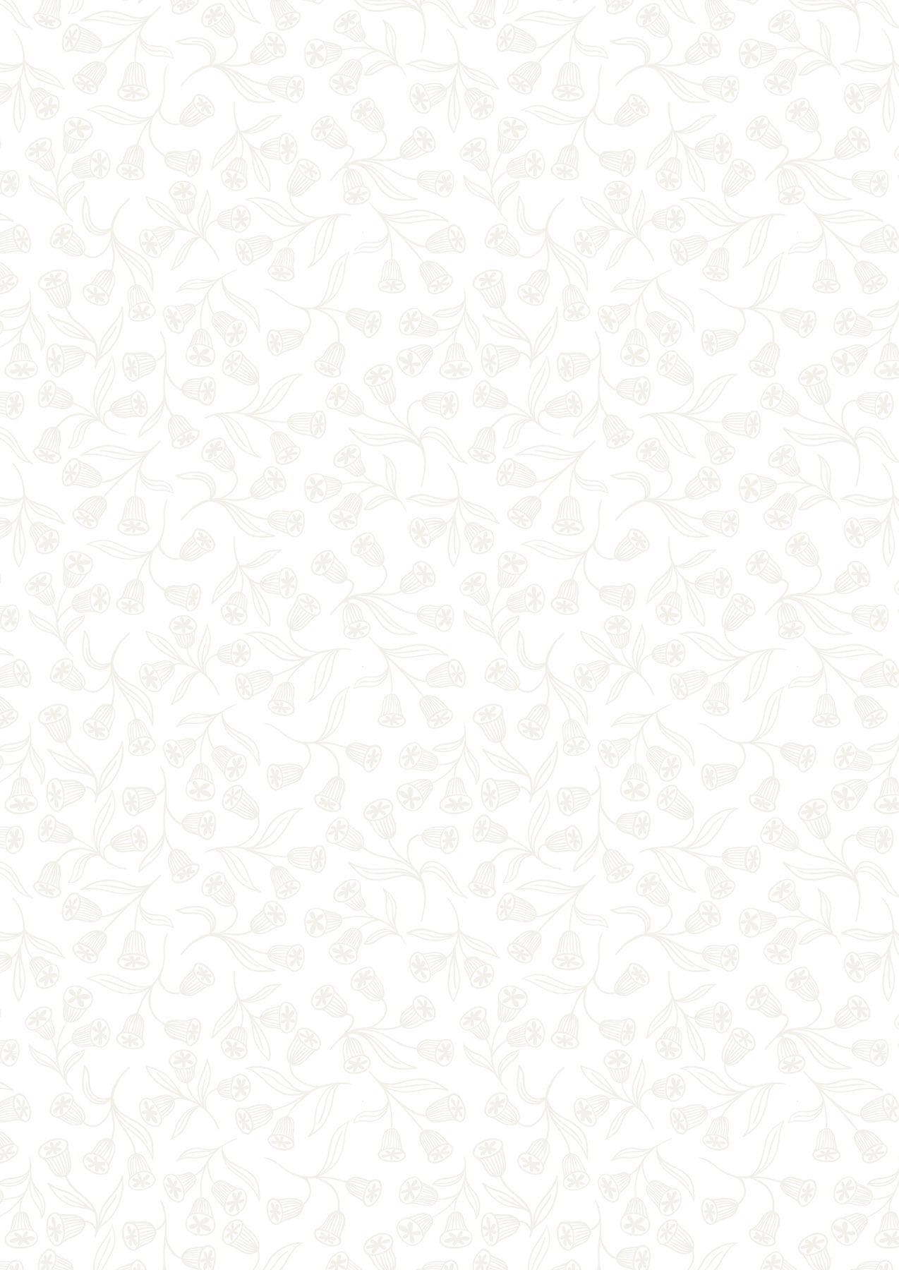 Lewis & Irene Tiny Tonals Fabric Collection Bell Flowers White on White TT7.1 Authentic Premium 100% Cotton Fabrics
