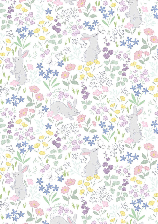 Lewis & Irene Dear Spring Fabric Collection Chasing Tails on White CC66.1 Authentic Premium 100% Cotton Quilt Shop Quality Fabrics