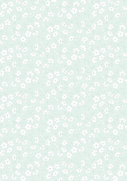 Lewis & Irene Dear Spring Fabric Collection Blossom By Blossom on Pale Turquoise CC69.1 Authentic Premium 100% Cotton Fabrics