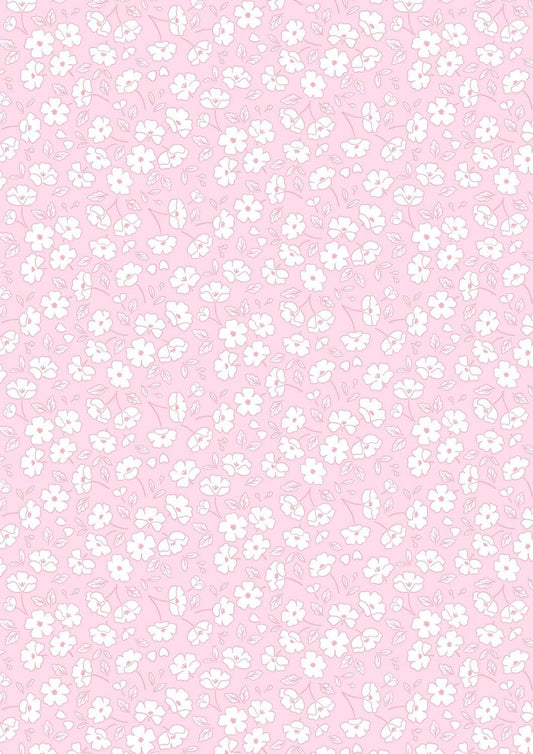 Lewis & Irene Dear Spring Fabric Collection Blossom By Blossom on Pastel Pink CC69.3 Authentic Premium 100% Cotton Fabrics