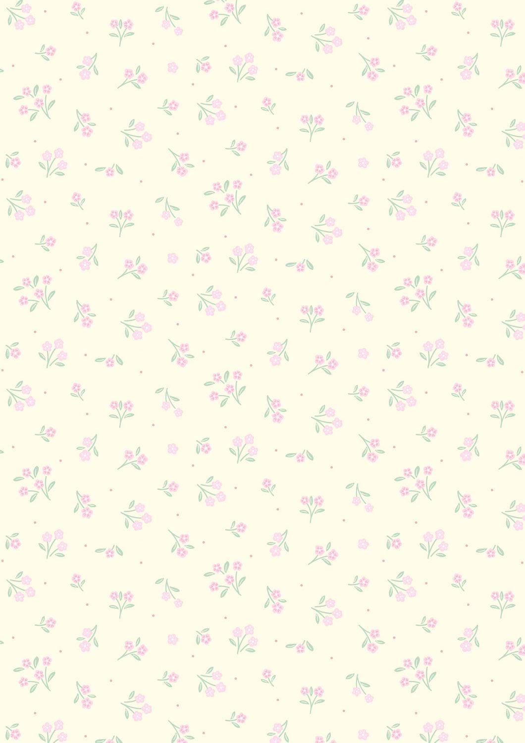 Lewis & Irene Dear Spring Fabric Collection Ditsy Dance on Dark Cream CC70.1 Authentic Premium 100% Cotton Quilt Shop Quality Fabrics