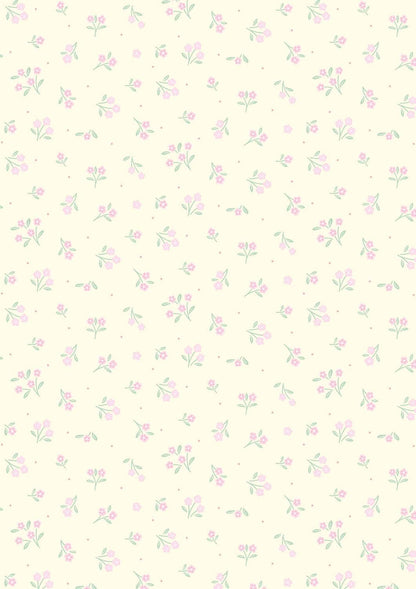 Lewis & Irene Dear Spring Fabric Collection Ditsy Dance on Dark Cream CC70.1 Authentic Premium 100% Cotton Quilt Shop Quality Fabrics
