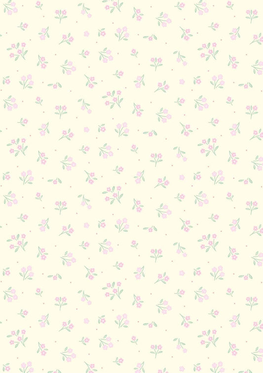 Lewis & Irene Dear Spring Fabric Collection Ditsy Dance on Dark Cream CC70.1 Authentic Premium 100% Cotton Quilt Shop Quality Fabrics