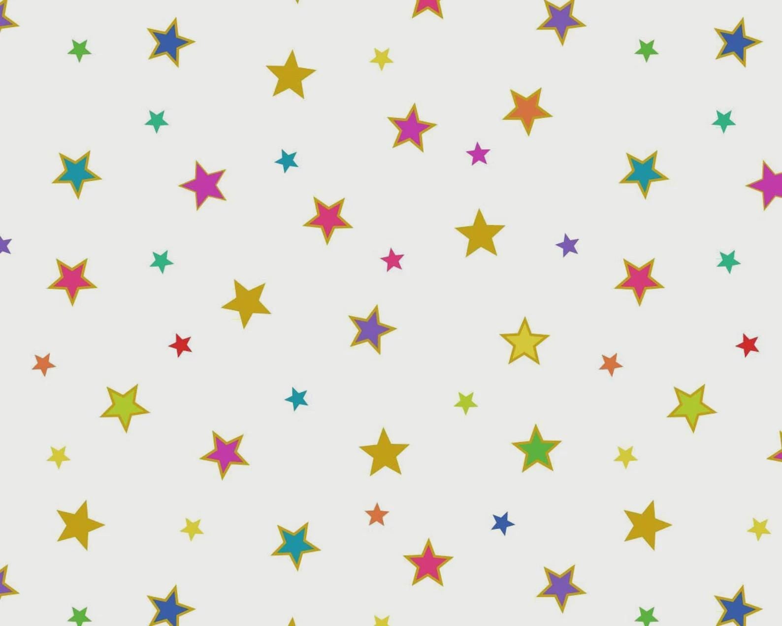 Lewis & Irene Rainbows Fabric Collection Gold Metallic Calming Stars on Cream Authentic Premium 100% Cotton Fabrics