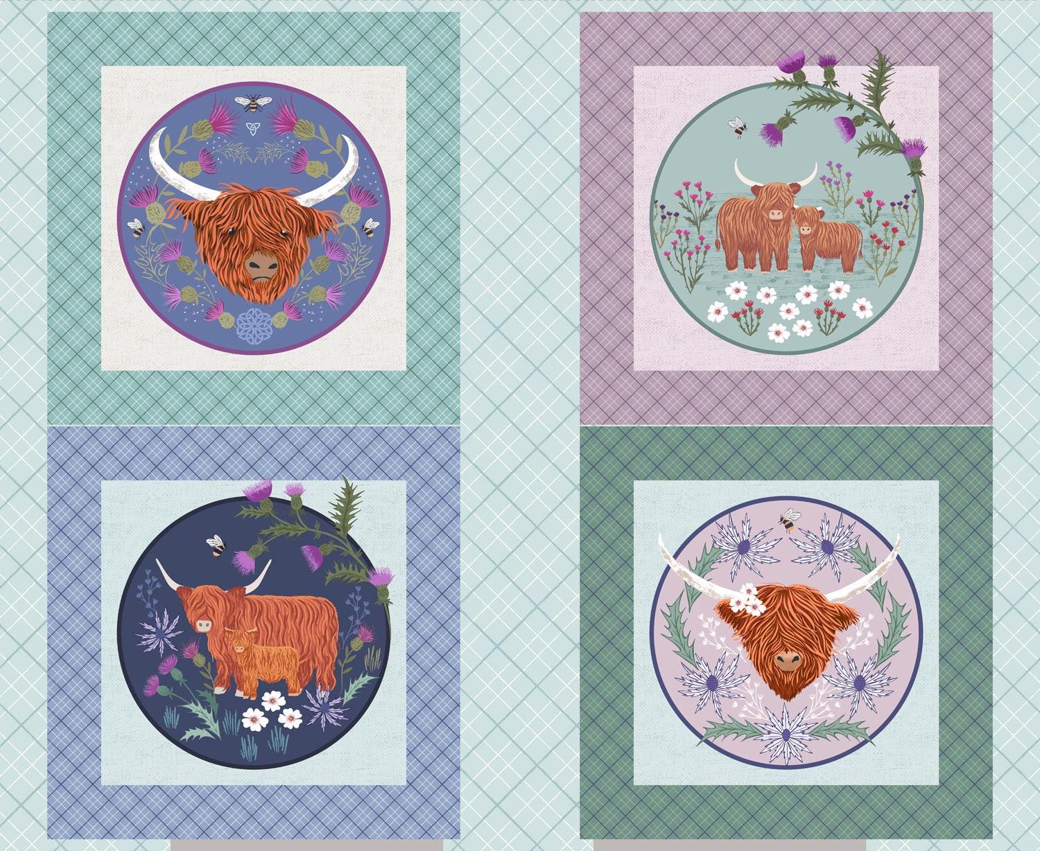 Lewis & Irene A Celtic Summer Fabric Collection 17pc Fat Quarter Bundle + Bonus Pillow Panel Authentic Premium 100% Cotton Fabrics