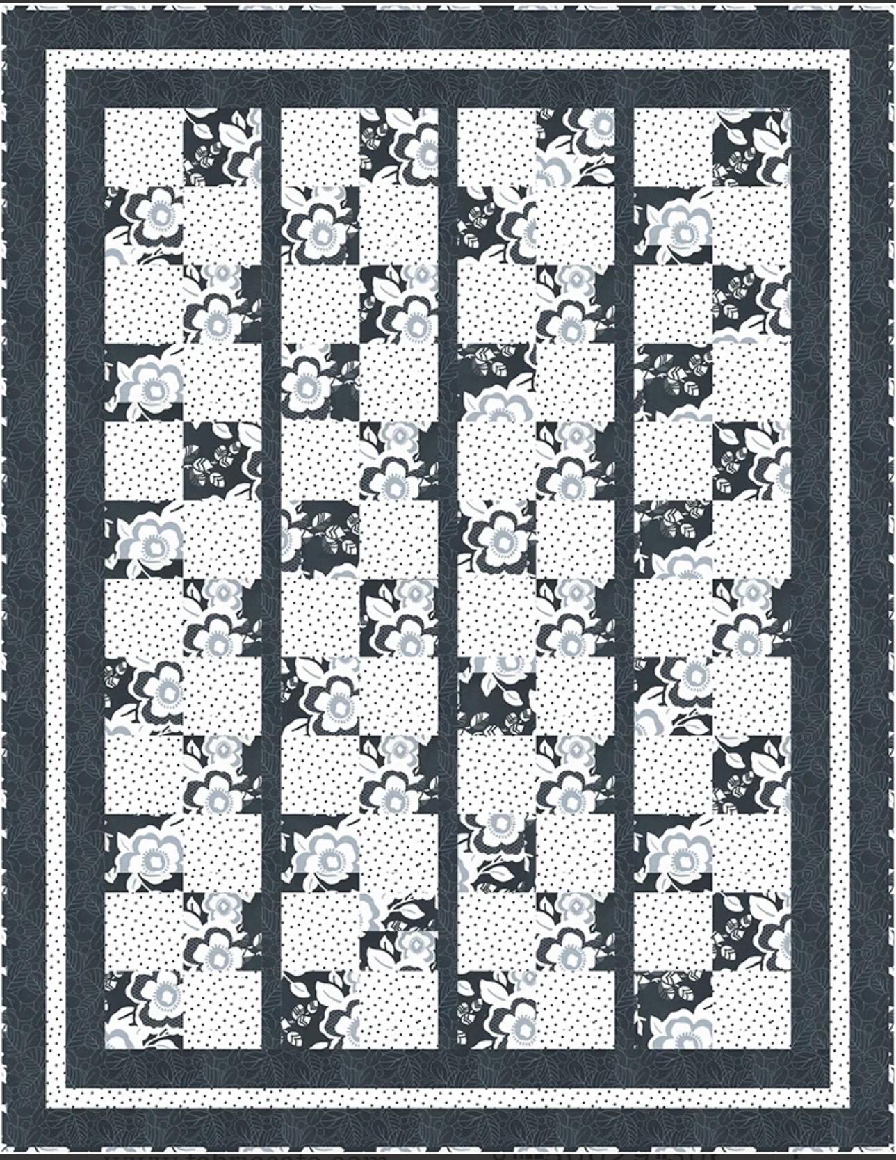 Fabric Cafe Skip To My Lou Quilt Pattern Finished Size 45"x58"