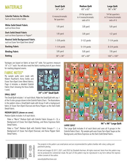 Elizabeth Hartman Delightful Desert Quilt Pattern - 3 Size Variations Per Pattern