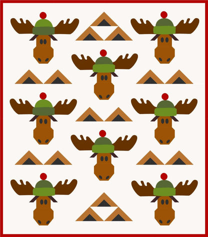 Cotton Street Commons Chocolate Moose Quilt Pattern Finished Size 70"x80"