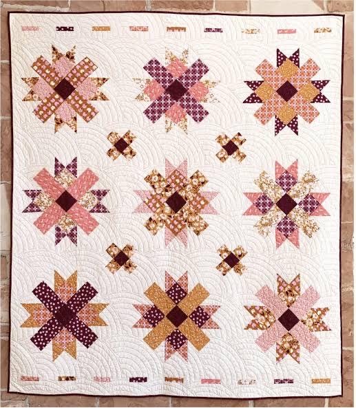Cotton Street Commons Cabury Cream Quilt Pattern Finished Size 75"x85"