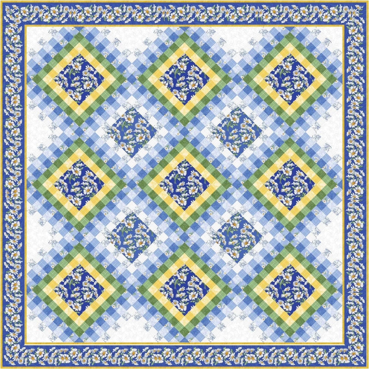 Tourmaline & Thyme Age of Aquarius Quilt Pattern Finished Size: 89"x89"
