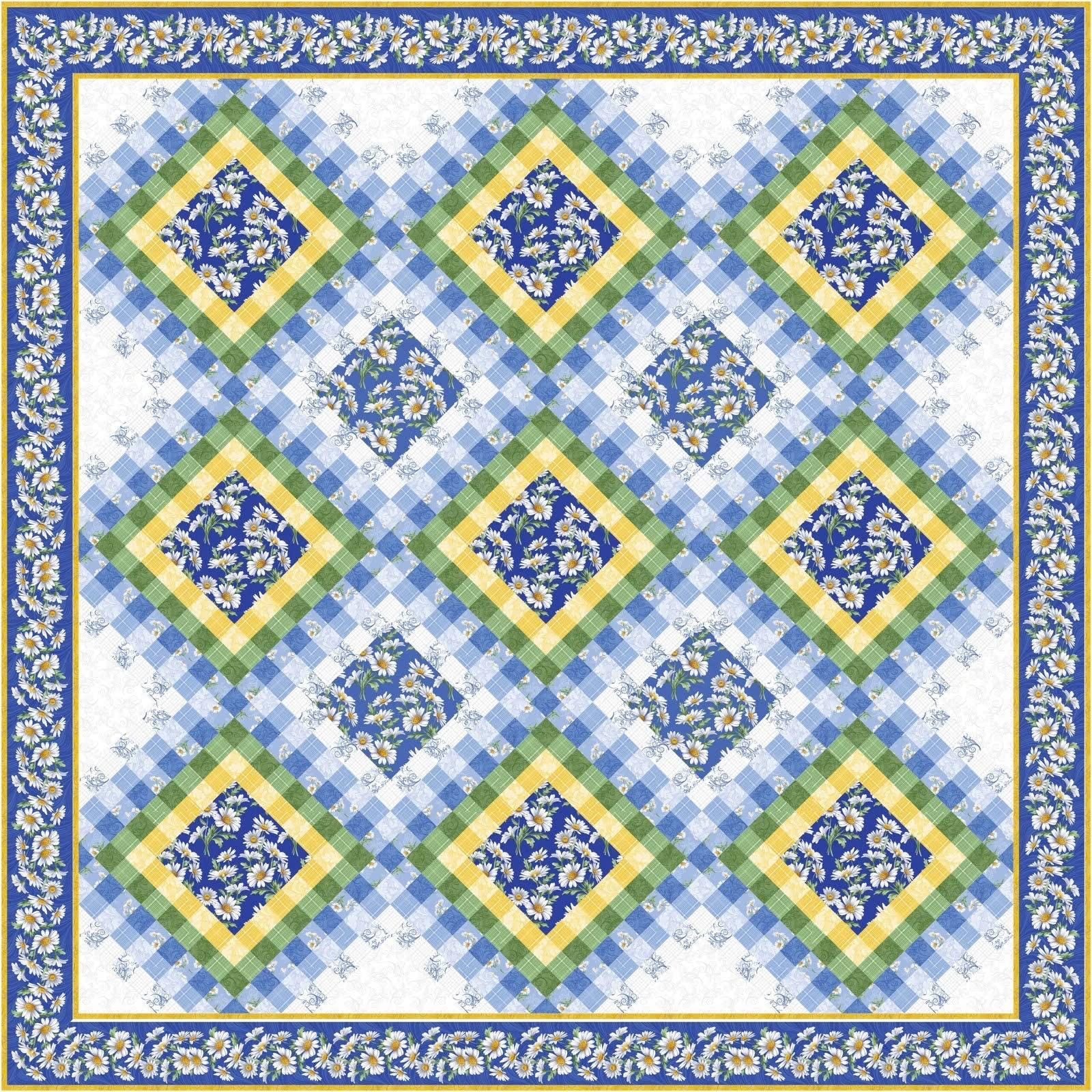 Tourmaline & Thyme Age of Aquarius Quilt Pattern Finished Size: 89"x89"