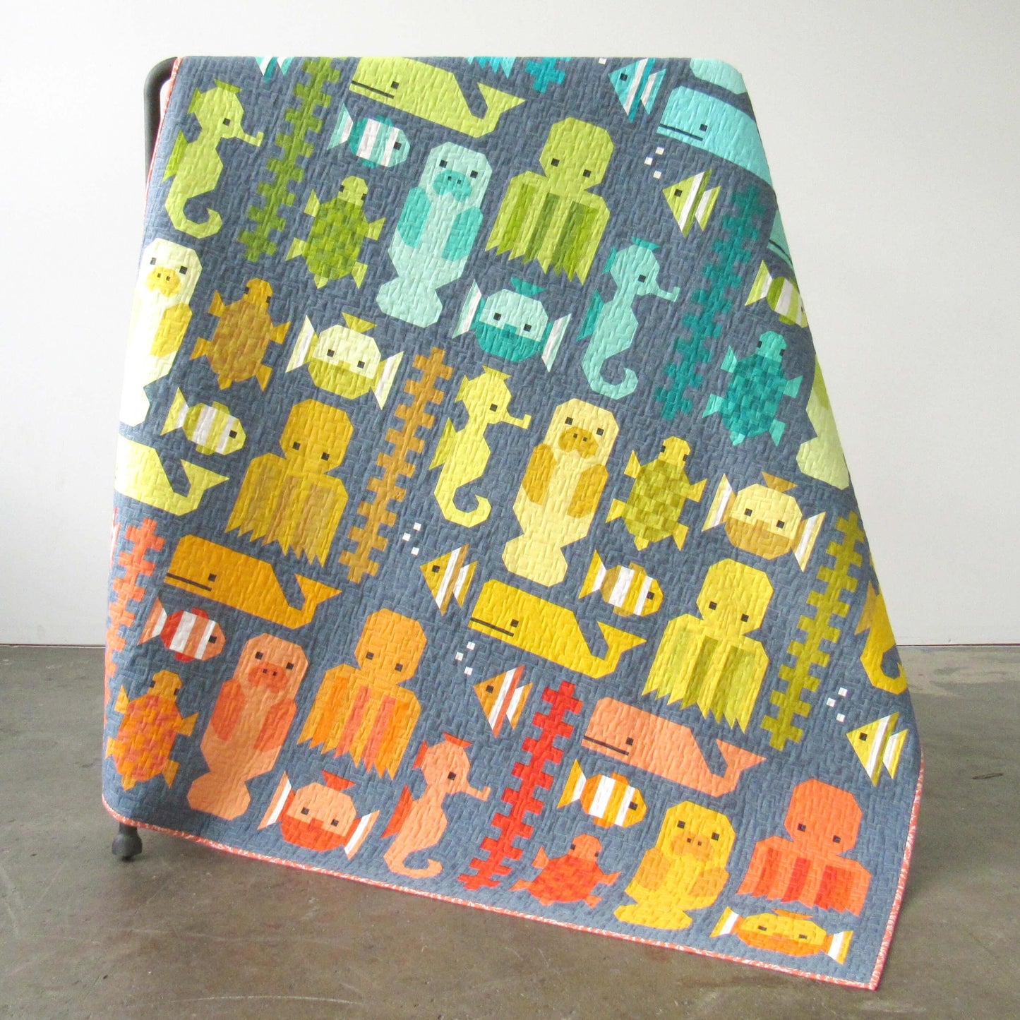 Elizabeth Hartman Awesome Ocean Quilt Pattern - 2 Size Variations Per Pattern