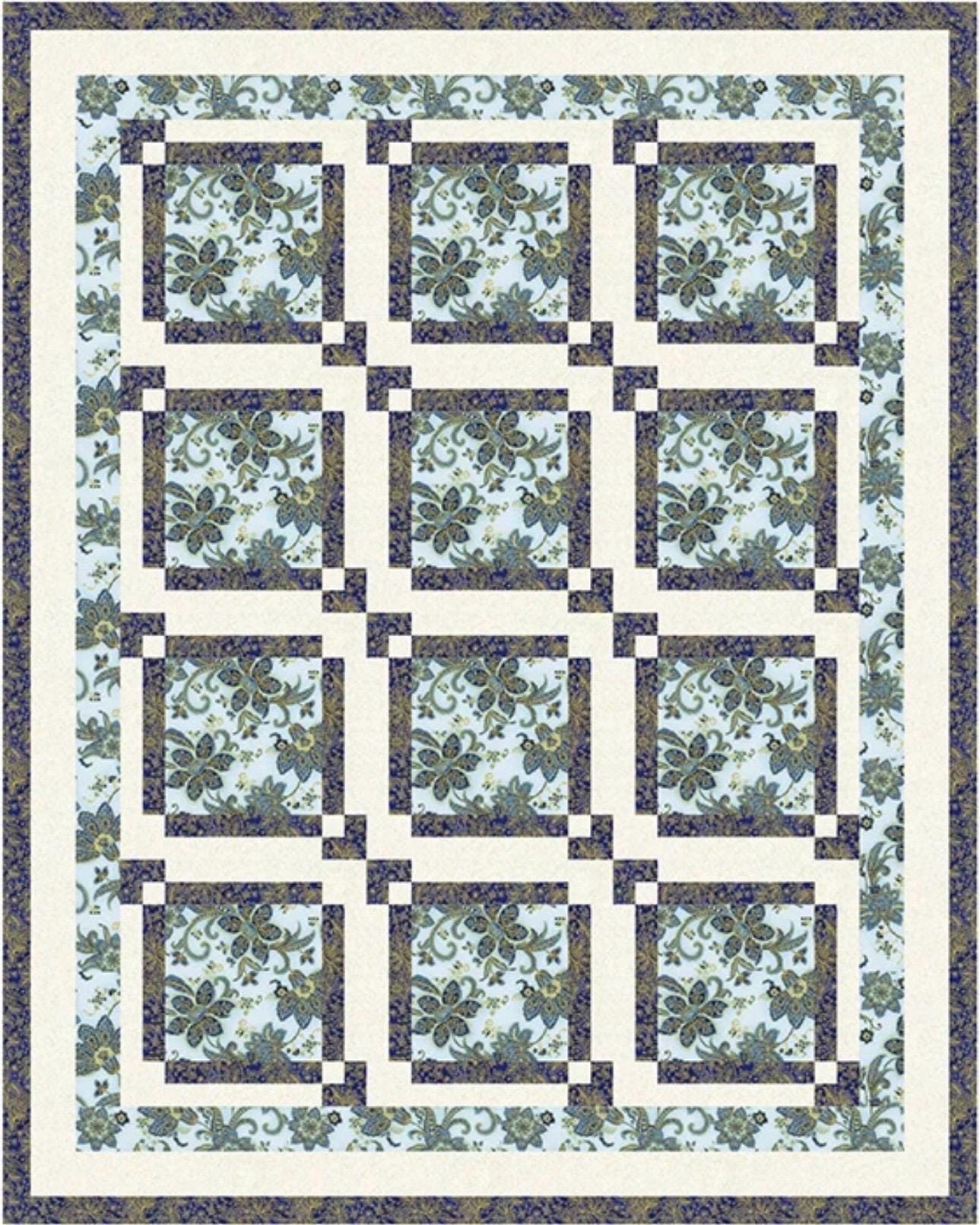 Fabric Cafe Sugar Pie Quilt Pattern Finished Size 43”x54”