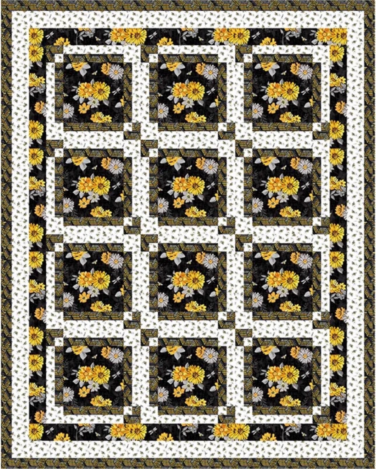 Fabric Cafe Sugar Pie Quilt Pattern Finished Size 43”x54”