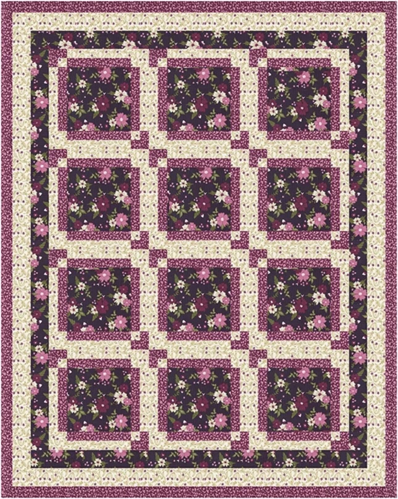 Fabric Cafe Sugar Pie Quilt Pattern Finished Size 43”x54”
