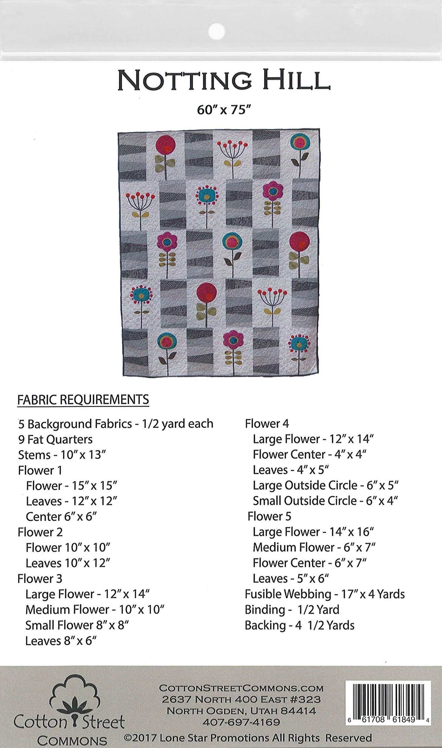 DIGITAL DOWNLOAD Cotton Street Commons Notting Hill Quilt Pattern Finished Size 60”x75”
