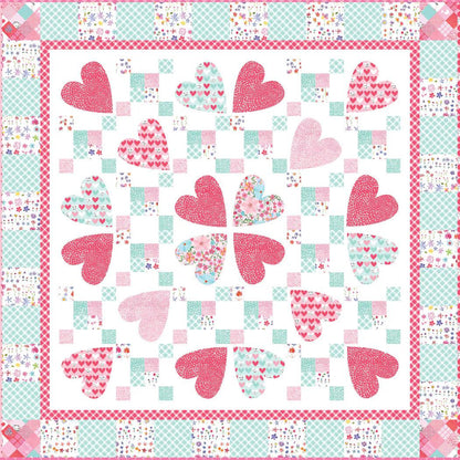 The Whimsical Workshop Burst of Love Quilt Pattern Finished Size: 48"x48"