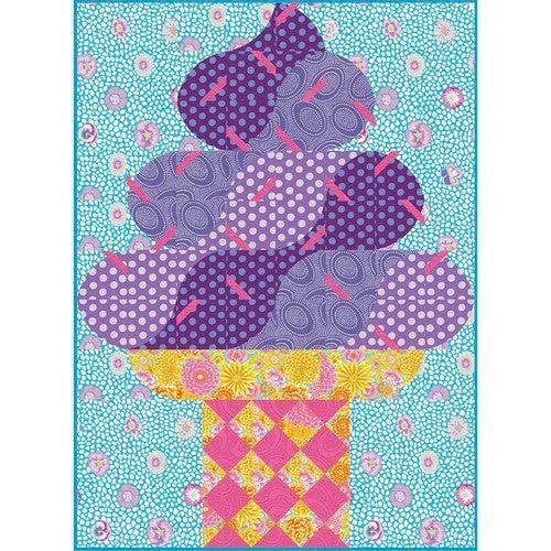 Sew Kind of Wonderful Posh Swirl Quilt Pattern #451 Finished Size 28"x38" (SKW Rulers Sold Separately)