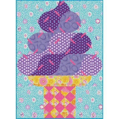 Sew Kind of Wonderful Posh Swirl Quilt Pattern #451 Finished Size 28"x38" (SKW Rulers Sold Separately)