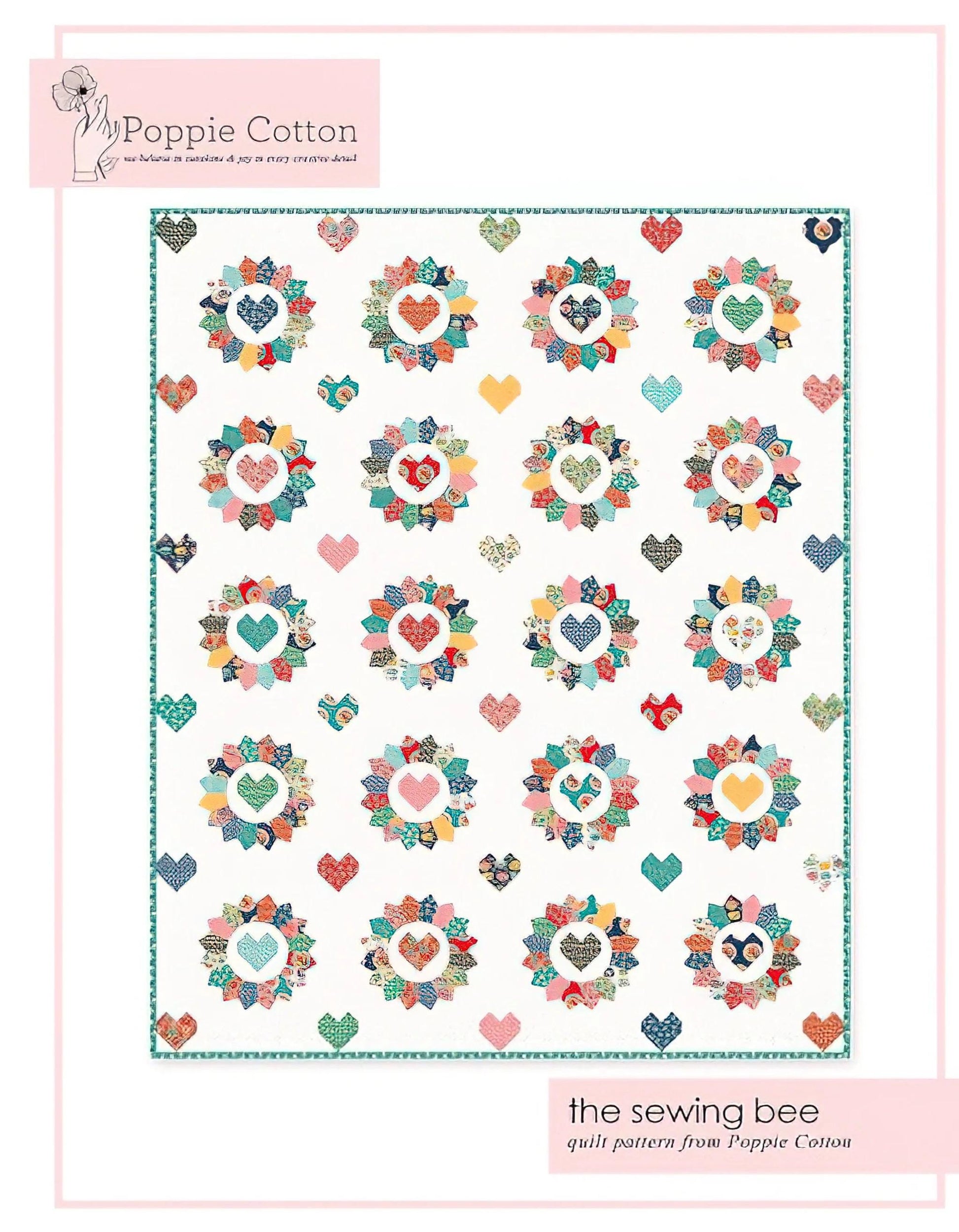 Poppie Cotton The Sewing Bee Quilt Pattern PC1981 Finished Size: 68"x84"