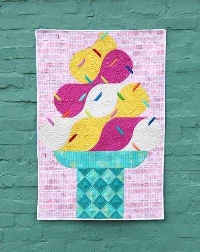 Sew Kind of Wonderful Posh Swirl Quilt Pattern #451 Finished Size 28"x38" (SKW Rulers Sold Separately)