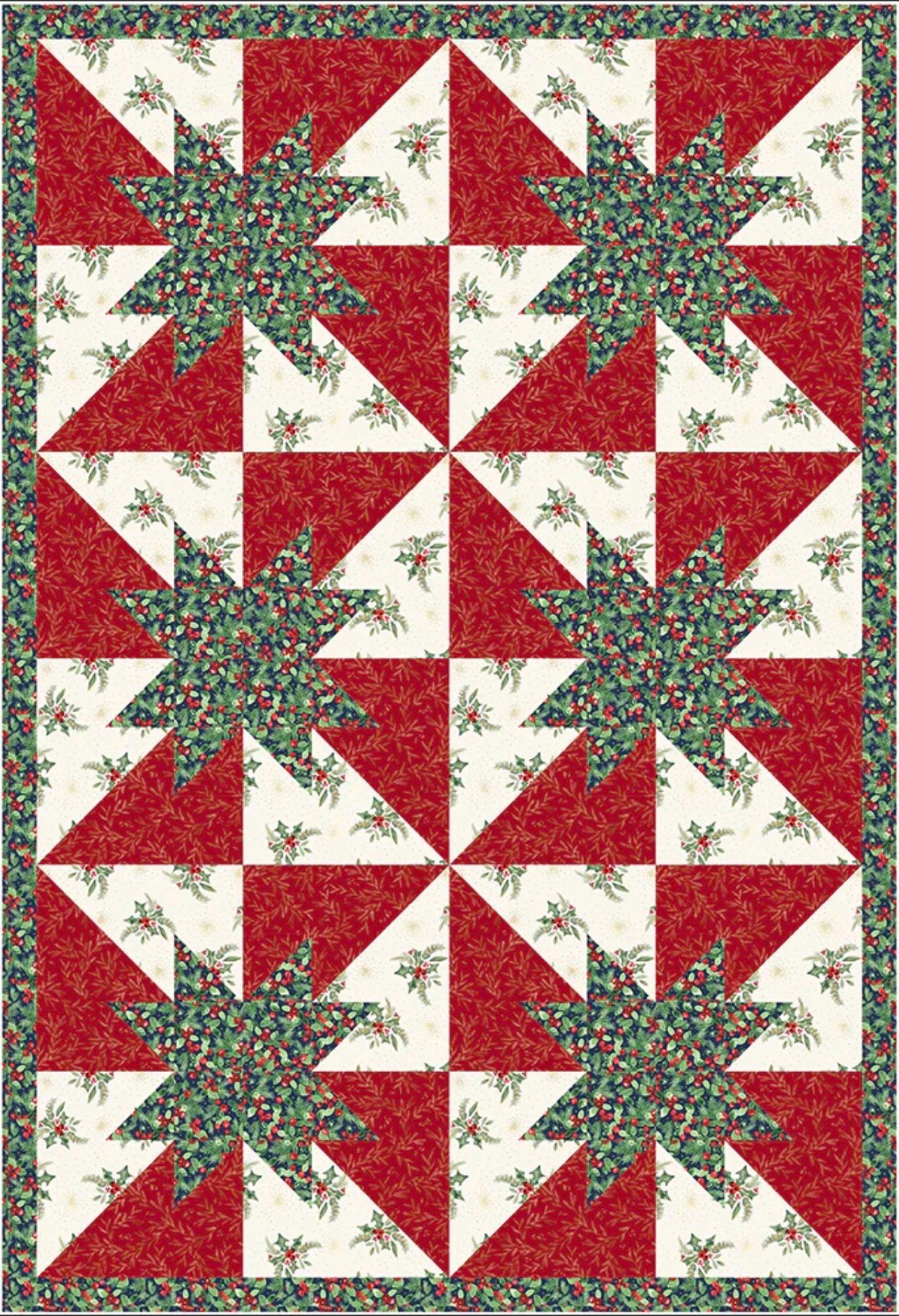 Fabric Cafe Radiant Quilt Pattern - Uses Only 3 Yards of Fabric Finished Size: 38.5"x56.5"